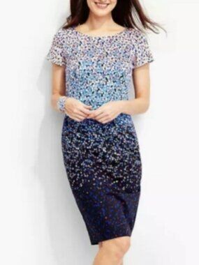 Talbots Ombre Floral Sheath Dress Size 16P